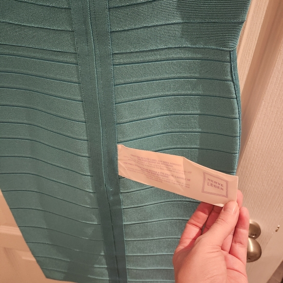 Herve Leger Teal NWT Bandage Dress size S - Picture 8 of 14